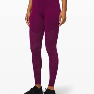 Lululemon Reveal Tight *Mesh Stripes Marvel Women’s Size 6 Yoga Athleisure